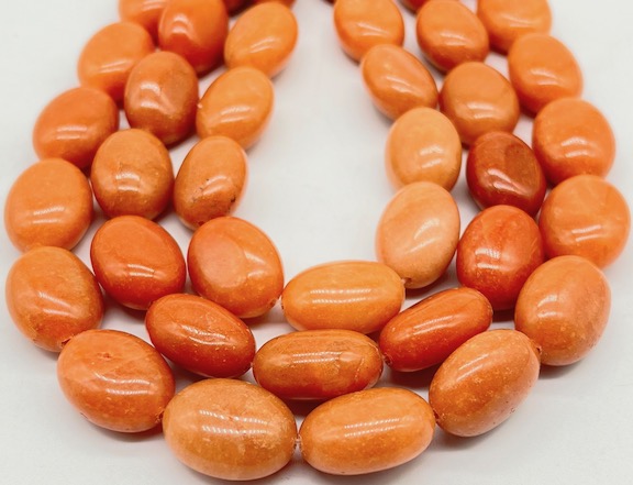 110750 2 CORNALINA NARANJA OVALADA 20 X 15 - Imagen 1