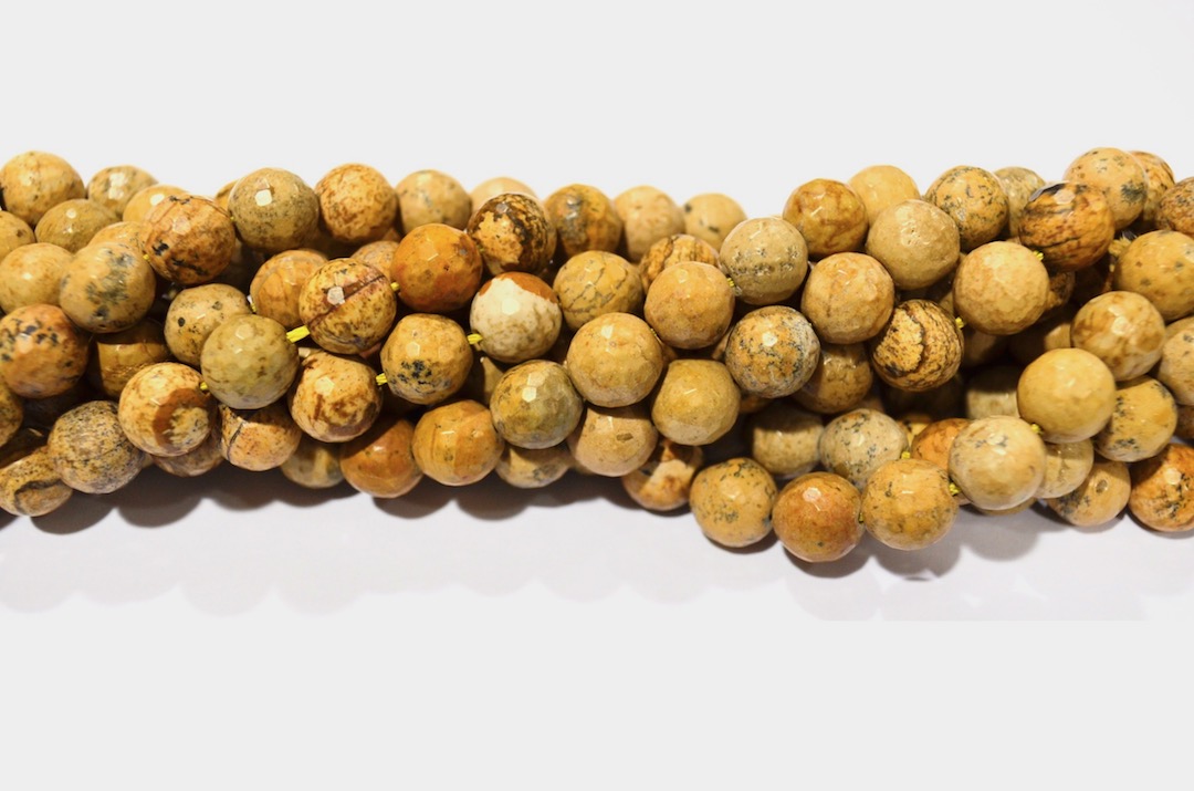 123059 JASPE MADERA FACETADO 10MM - Imagen 1