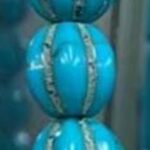 TURQUESA REDONDO CON RAYAS