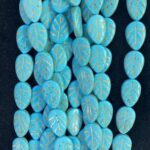 TURQUESA HOJAS CON RAYAS