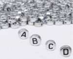 LETRAS ACRILICA PLATEADA ABECEDARIO - Imagen 3