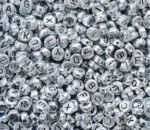 LETRAS ACRILICA PLATEADA ABECEDARIO