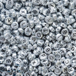LETRAS ACRILICA PLATEADA ABECEDARIO