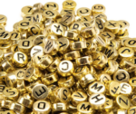 LETRAS ACRILICA DORADA ABECEDARIO