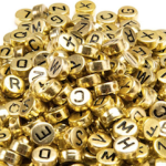 LETRAS ACRILICA DORADA ABECEDARIO