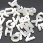 LETRAS NACAR BLANCAS ABECEDARIO