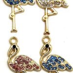 DIJE ZINC  FLAMINGO CRISTAL