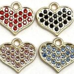 DIJE ZINC CORAZON CRISTAL
