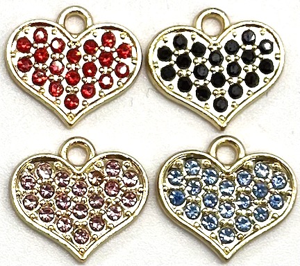 202516 DIJE ZINC CORAZON CRISTAL - Imagen 1