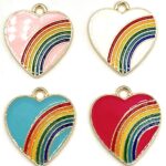 DIJE ZINC CORAZON ARCOIRIS