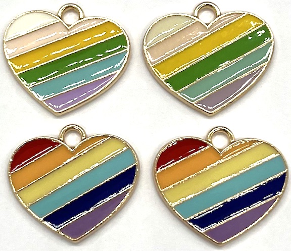 202531 DIJE ZINC CORAZON RAYAS - Imagen 1