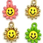 DIJE ZINC FLOR CARA FELIZ