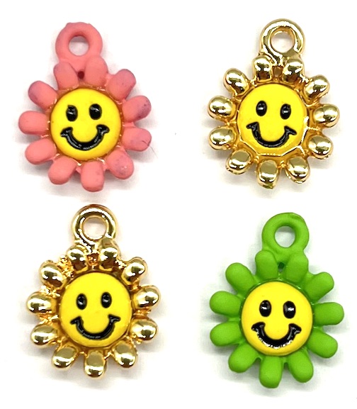 202551 DIJE ZINC FLOR CARA FELIZ - Imagen 1