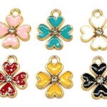 DIJE ZINC FLOR 4 CORAZONES