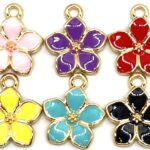 DIJE ZINC  FLOR 5 PETALOS